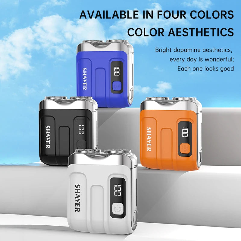 Barbeador elétrico Smart Gleff com display digital, dupla lâmina e recarregável, para barbear preciso e confortável.