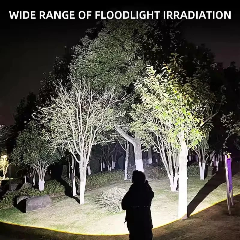 Lanterna LED de camping Gleff, recarregável via USB, à prova d'água, de alta potência, ideal para atividades ao ar livre.