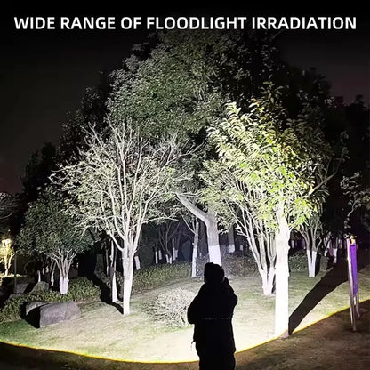 Lanterna LED de camping Gleff, recarregável via USB, à prova d'água, de alta potência, ideal para atividades ao ar livre.