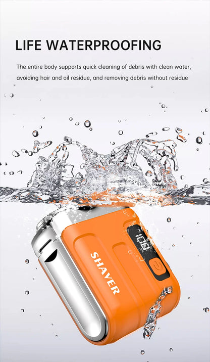 Barbeador elétrico Gleff Smart com display digital, lâminas duplas e recarregável, ideal para uma barba bem feita.