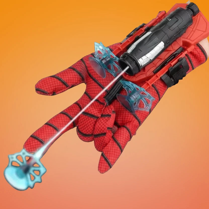 Lançador Spider-Man da Disney Gleff, pistola de dardos rotativa, ideal para brincadeiras ao ar livre