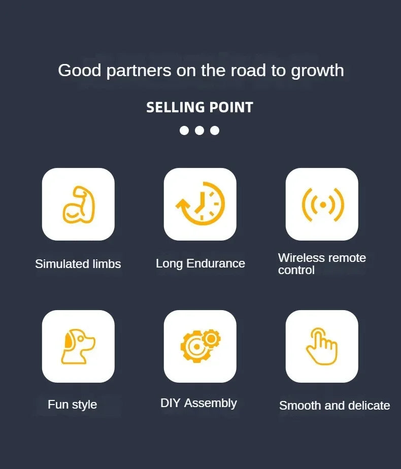 Robô cachorro controle remoto DIY da Gleff, brinquedo educativo STEM com design de cão em cores vibrantes e detalhes lúdicos.