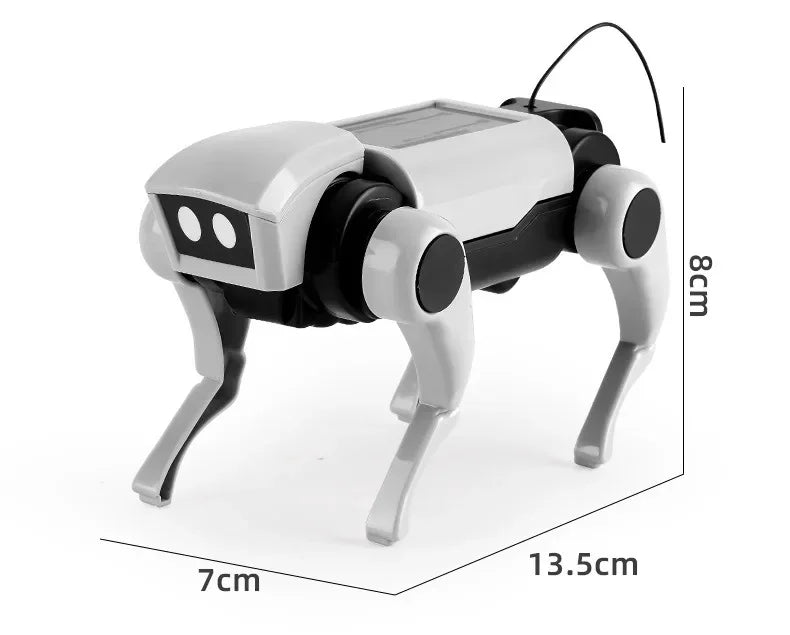 Robô cachorro controle remoto da Gleff, brinquedo educativo STEM em design de cachorro, com detalhes visíveis na imagem.