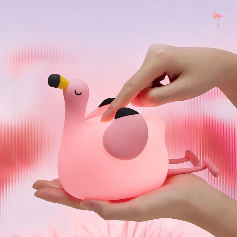 Luminária Coelho de silicone Touch LED da Gleff, abajur infantil recarregável com luz suave e design fofo para quarto de criança