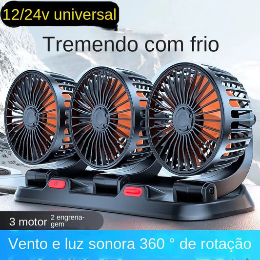 Ventilador Carro 3 Cabeças - Gleff