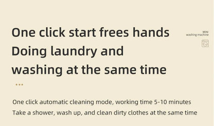 Mini lavadora elétrica portátil Gleff, wireless, com roupas íntimas e pet, conectada por USB, ideal para limpeza rápida e prática