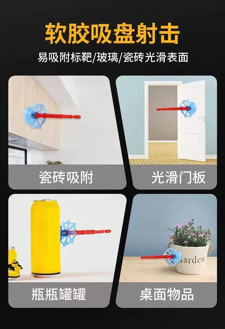 Lançador de dardos Spider-Man da Disney Gleff, pistola rotativa para brinquedo, ideal para presente de festa infantil